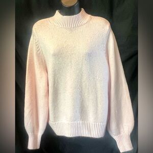 Ann Taylor Pale Pink Mock Neck Sweater